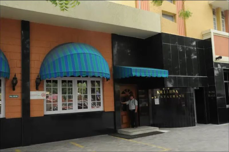 Krishna Restaurant from the gardens