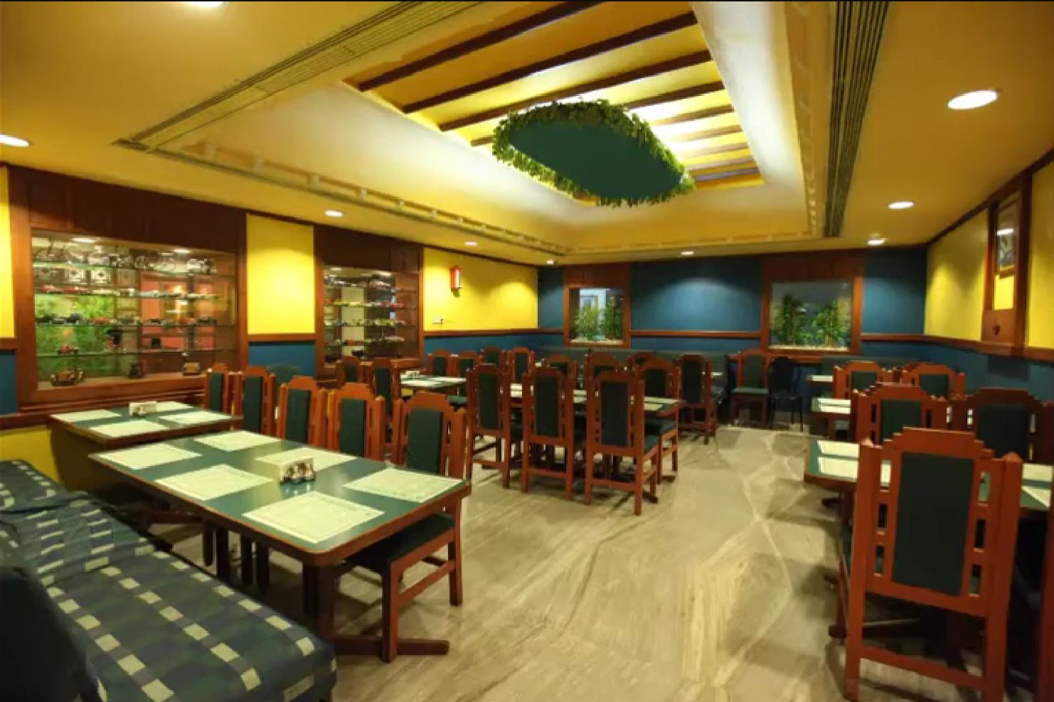 Krishna Restaurant snack counter with South Indian tiffin